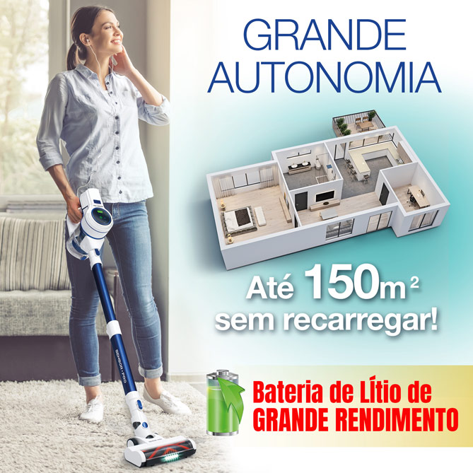 Aspirador Inteligente SENSOR PRO: busca a sujidade e utiliza a potência necessária para eliminá-la