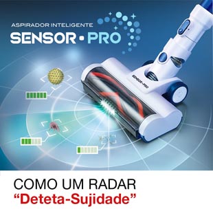 Aspirador Inteligente SENSOR PRO: Com Ecrã de Controlo Digital, filtro HEPA antialergias